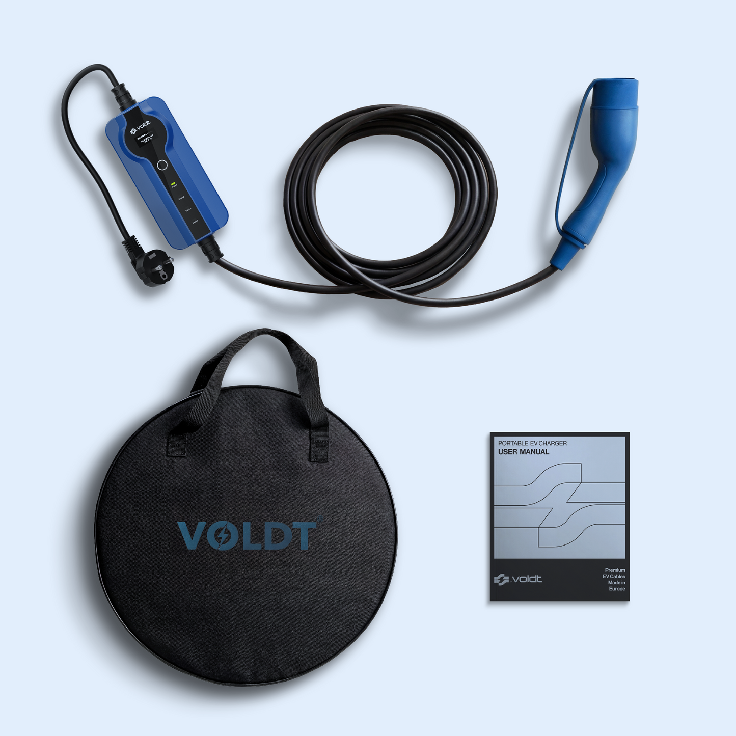 Type 2 - schuko | Säädettävä 8A - 16A | 3,7kW latauskaapeli