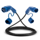 Voldt® Type 2 to Type 2 EV charging cable 16A single phase with coiled black lead
